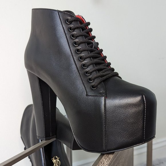 Kat Von D Shoes - Von D Trooper Platform Boots - Size 10